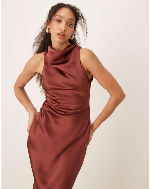 Pretty Lavish Natural Everlee Cowl Maxi Dress