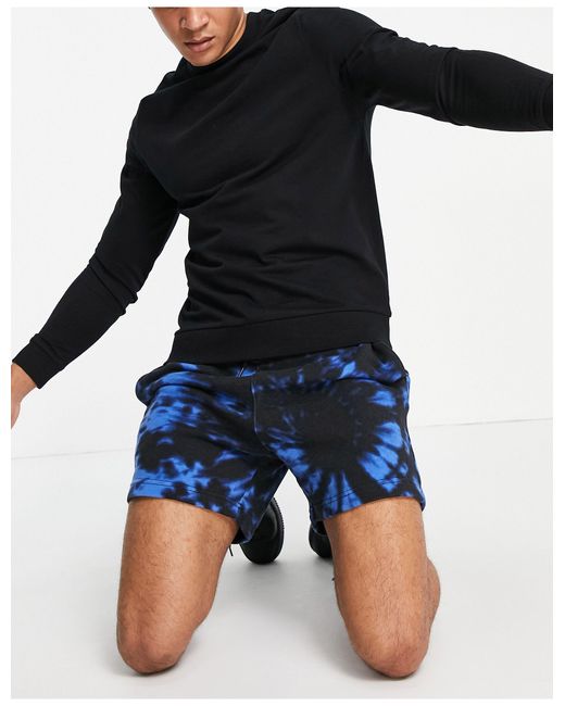Pantaloncini della tuta blu/neri tie dye da Uomo di Hollister in Nero | Lyst