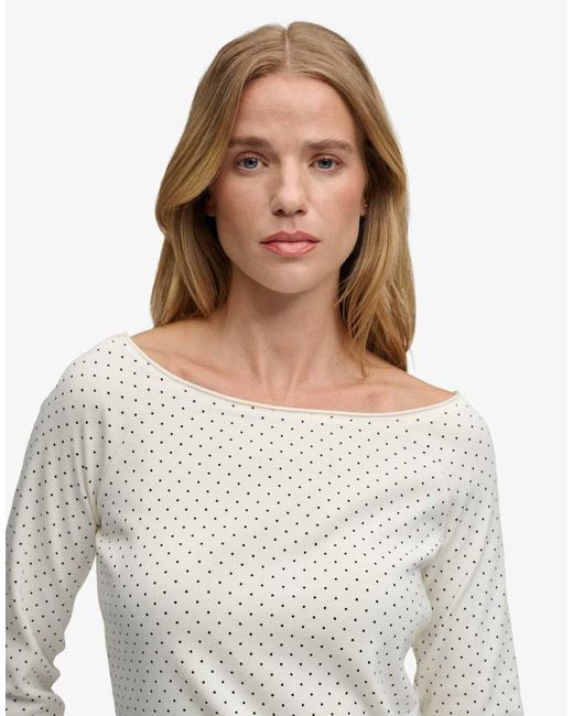 Superdry White Bardot Off Shoulder Top
