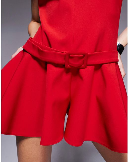 ASOS Red – strukturierter playsuit