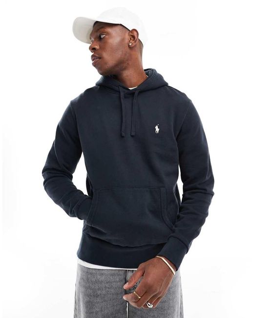 Polo Ralph Lauren Blue Icon Logo Loopback Terry Hoodie for men