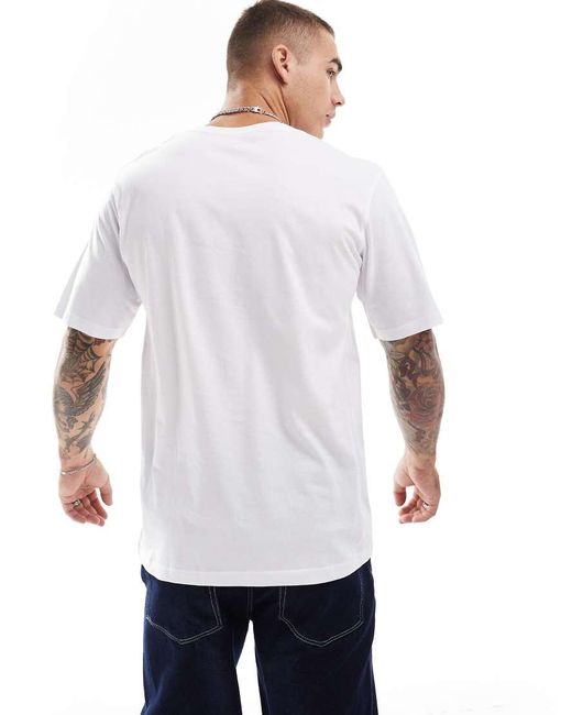JJ Rebel White T-shirt With Small Chest Logo for men