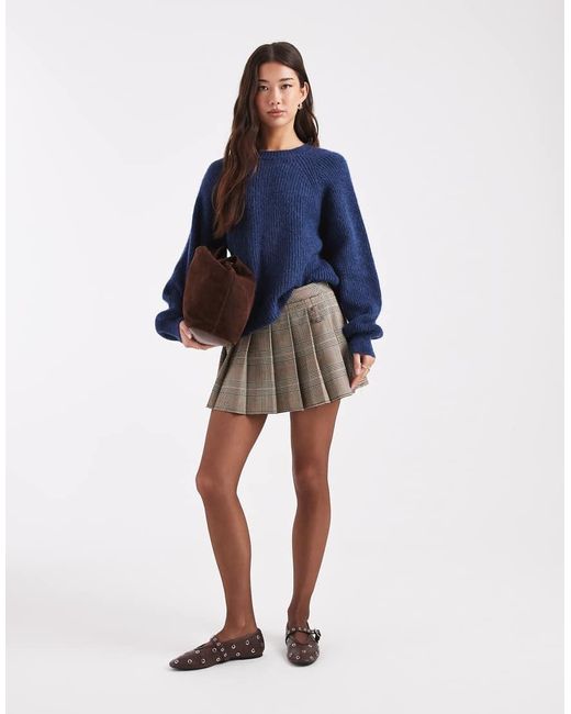 Collusion Blue Boxy Knitted Jumper