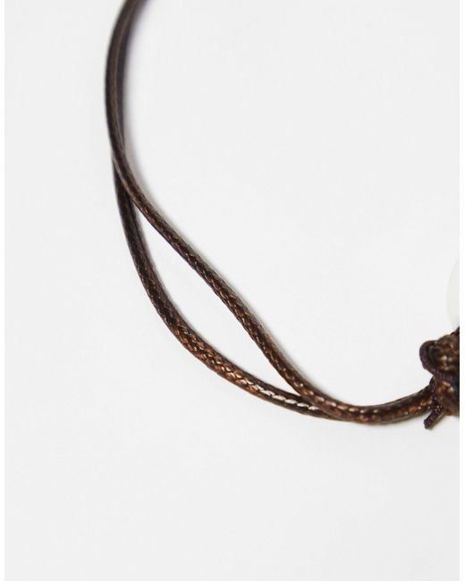Reclaimed (vintage) White – unisex-halsband mit 2 reihen und muscheln