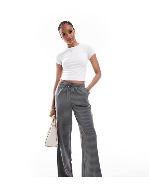 Stradivarius Blue Tall Pull On Trouser