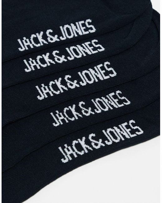Jack & Jones White 5 Pack Tennis Socks for men