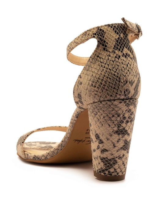 Mayfair - sandales à haut talon carré en cuir OFF THE HOOK en coloris Natural