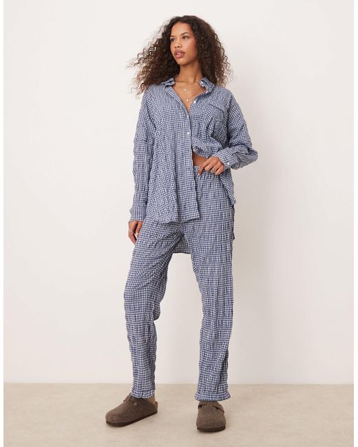 Free People Blue – strukturierte pyjama-hose