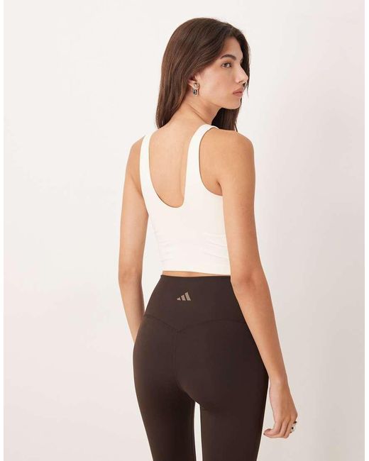 Adidas Originals Natural Three Stripes Studios Tank Top