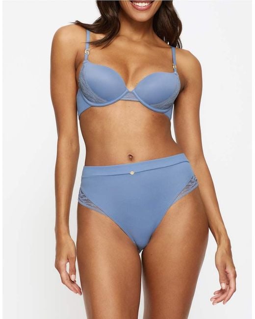 KBX Blue Charlotte High-Waisted Thong