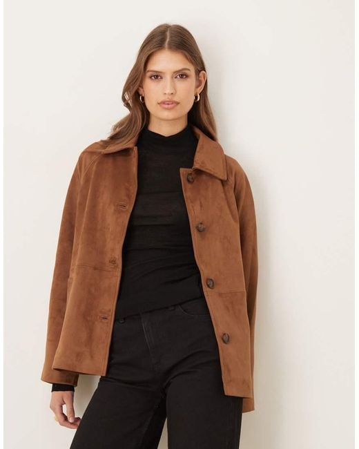 Abercrombie & Fitch Brown Vegan Suede Jacket