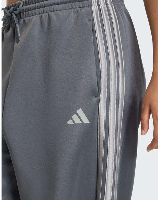 Adidas Originals Gray Stadium 3-Stripes Track Pants