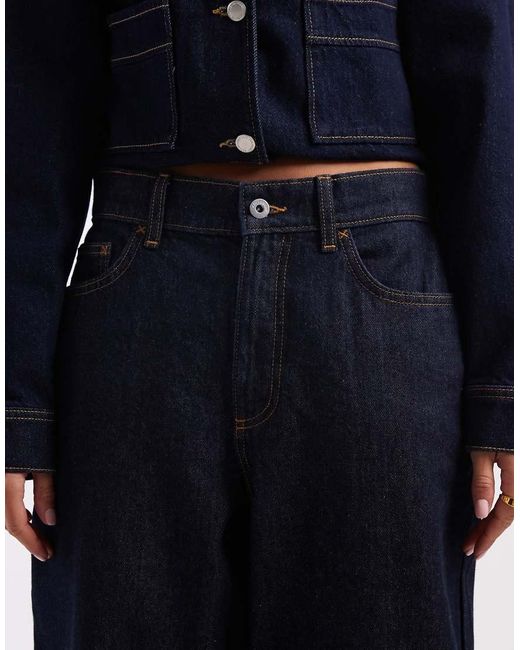 Collusion Blue X001 Antifit Mid Rise Jeans