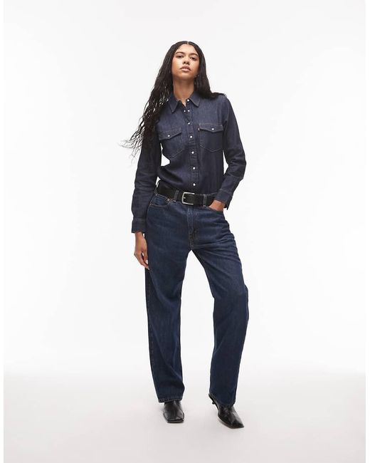 Levi's Blue Iconic Denim Western Shirt