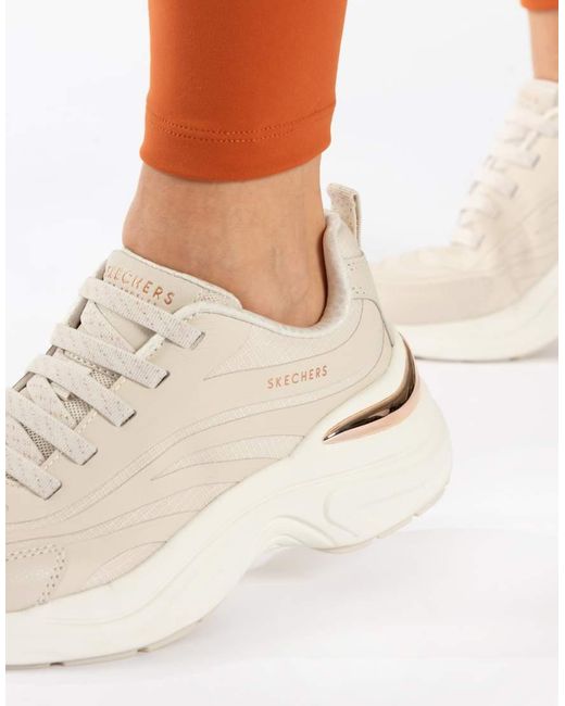 Skechers White Hazel Step N Flow Trainer