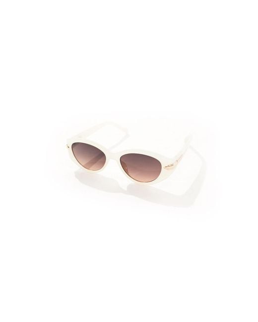 South Beach White Round Sunglasses