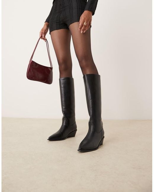 Glamorous Natural Western Knee Boots