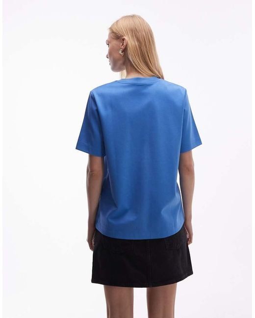 ARKET Blue Heavyweight Jersey Boxy T-shirt