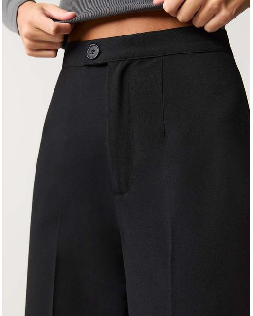 Pull&Bear White High Waist Smart Trousers