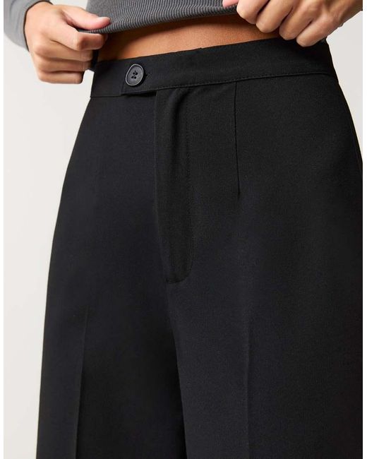 Pull&Bear White High Waist Smart Trousers