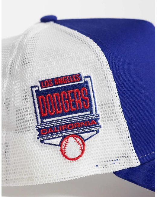 KTZ Blue La Dodgers Side Patch Trucker Cap