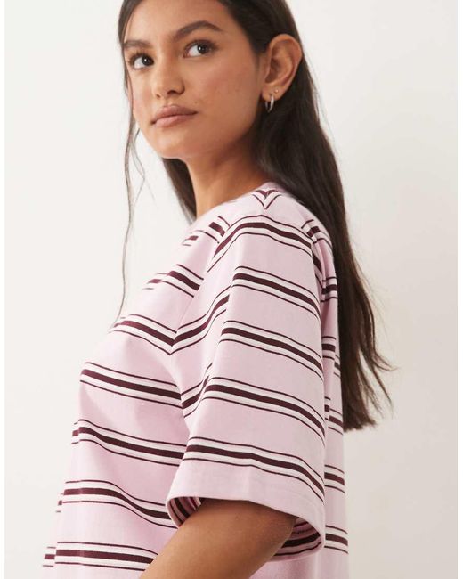 ARKET Pink Heavyweight Jersey Boxy T-shirt