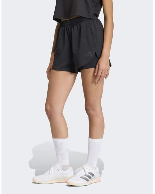 Adidas Originals Black D4T Workout Go To 2In1 Shorts