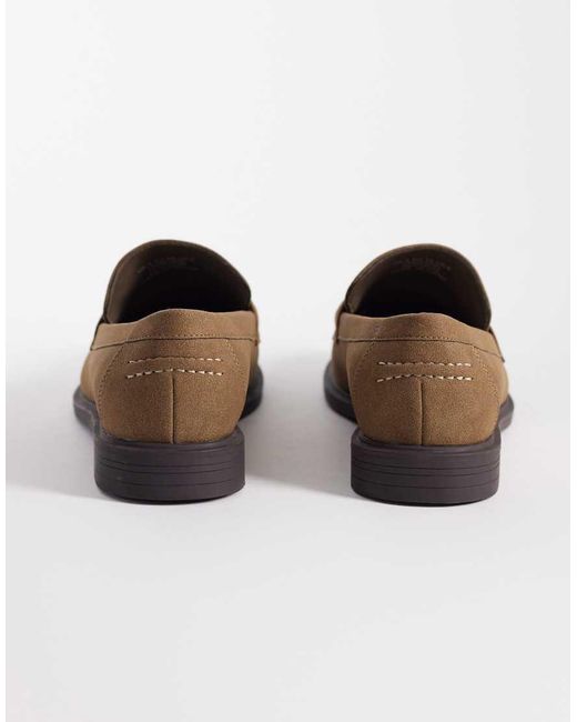 ASOS White Penny Loafers With Snaffle for men