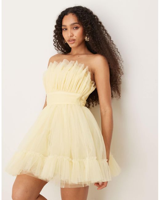 knee length dresses for ladies Short Sweetheart Beaded Tulle Corset Dress With Lace-Up Back main image 1
