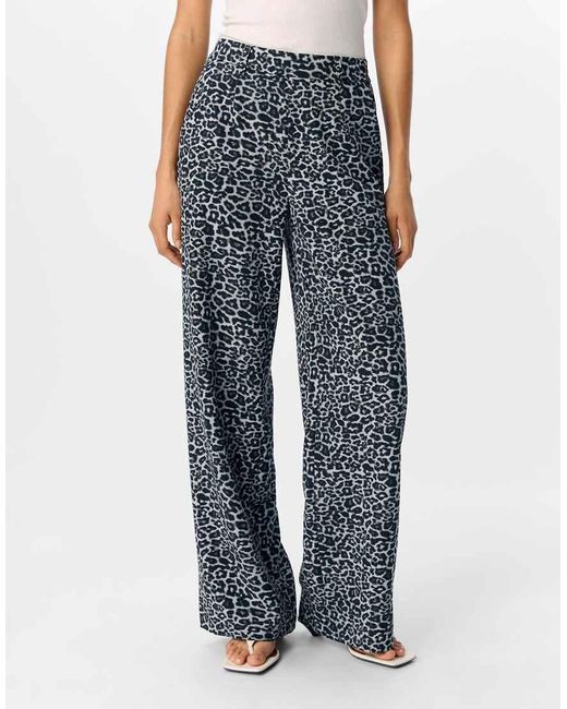 Pantalones Grises De Pernera Ancha De Object de color Blue