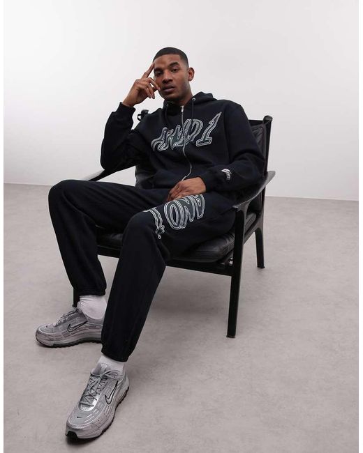 AND1 Black Logo jogger Co-ord for men