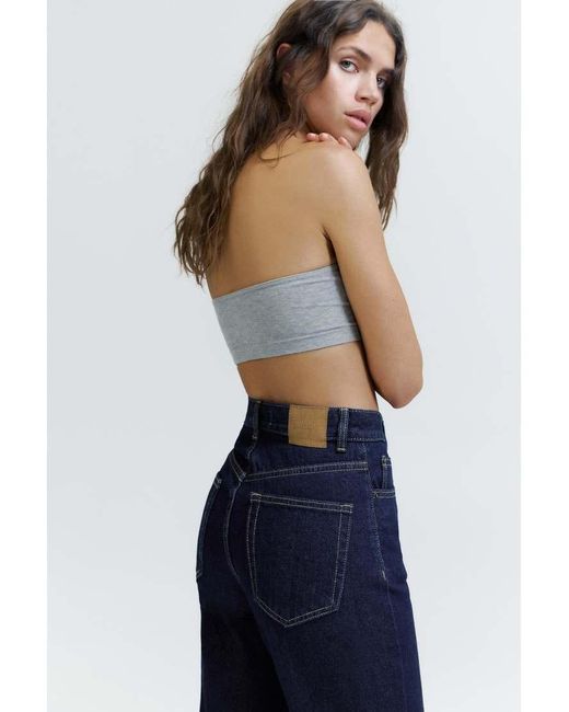 Pull&Bear Blue High-waist Mom Fit Jeans