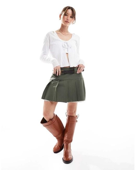 ONLY White Tie Front Pointelle Cardigan