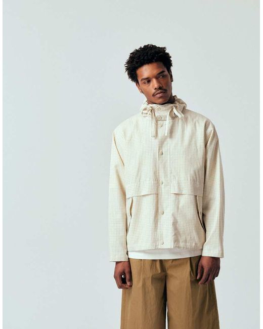 ASOS Gray Oversized Check Windbreaker Jacker for men