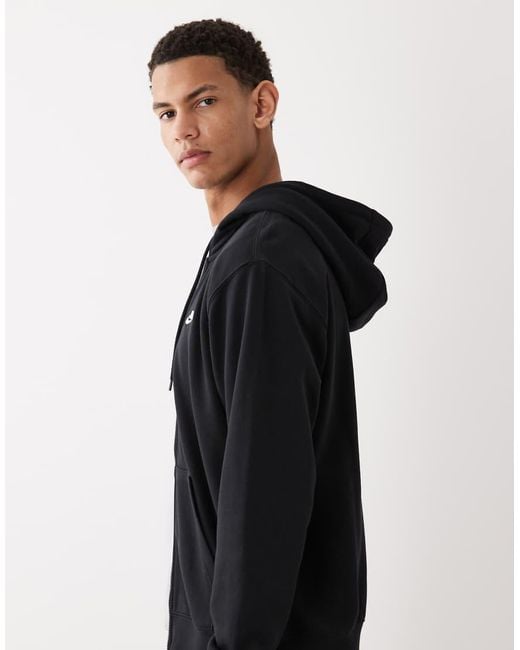 Nike Black Club French Terry Full Zip Hoodie for men