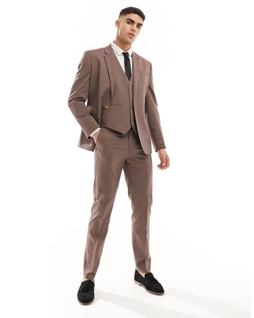 ASOS Natural Slim Suit Jacket for men