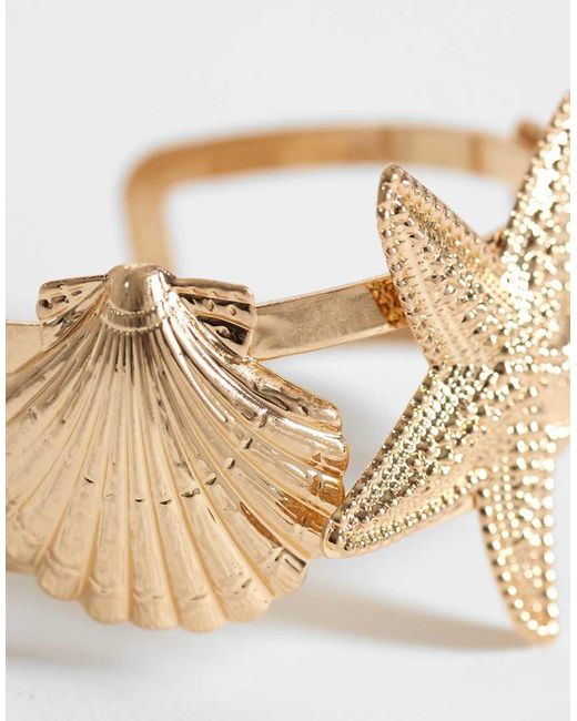ASOS Natural Cuff Bracelet With Sea-life Design