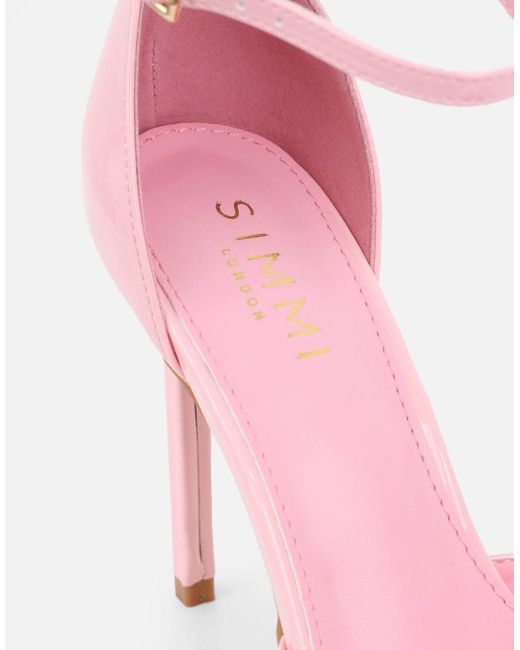SIMMI Pink Erika Patent Court Shoes