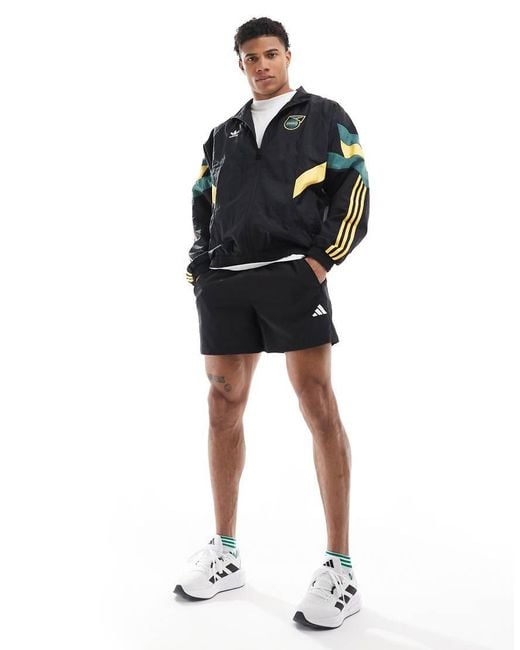 Adidas Originals Black Adidas Football Jamaica Track Top for men