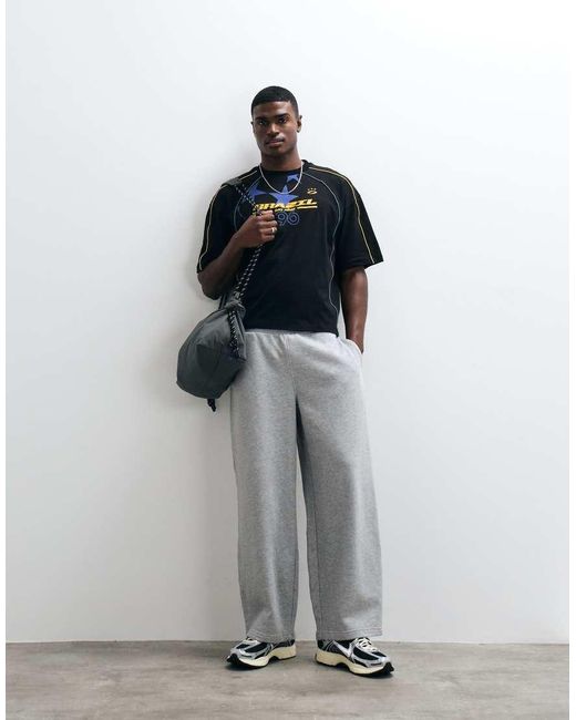 ASOS Black Boxy Oversized T-shirt With Brazil Graphic for men