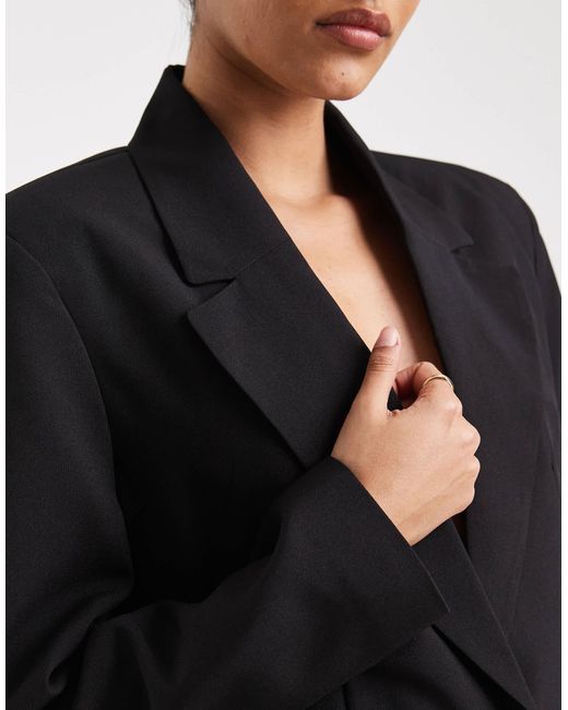 ASOS Black Tailored Unlined Relaxed Blazer