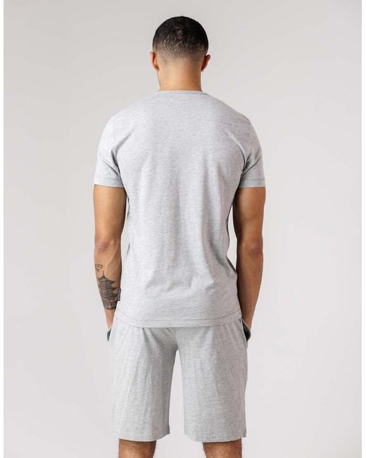 French Connection White Cotton T-Shirt And Shorts Co-Ord Set for men