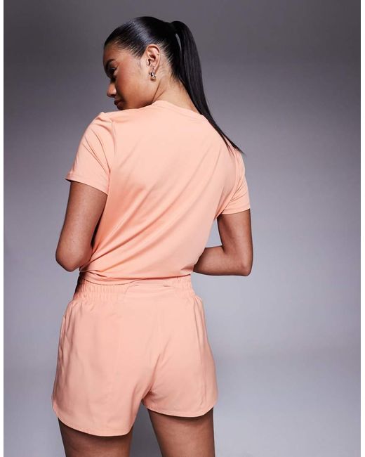 Nike Pink Nike One Training Dri-Fit Twisted Cropped T-Shirt