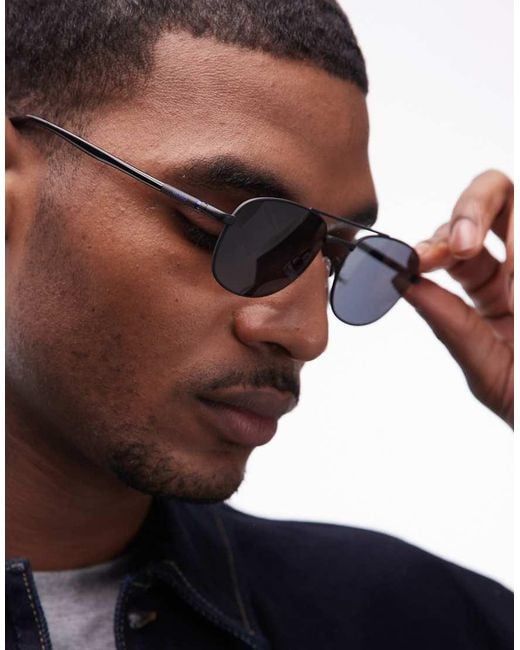 Hugo Sunglasses Blue Hugo Navigator Sunglasses for men