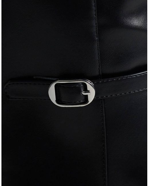 Glamorous Black Riding Knee Boots With Buckle