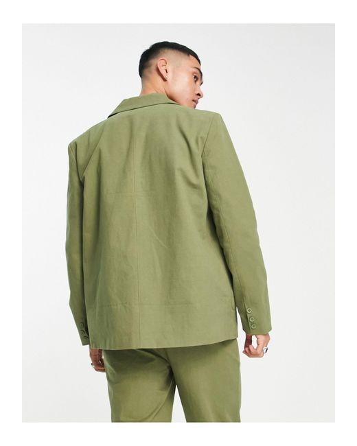 Blazer d'ensemble estival ajusté et décontracté - kaki Reclaimed (vintage) pour homme en coloris Green
