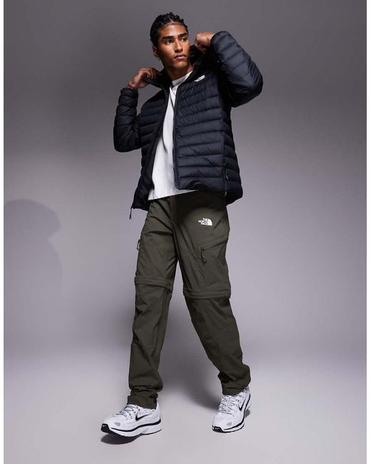The North Face Blue Classic Down Hooded Jacket for men