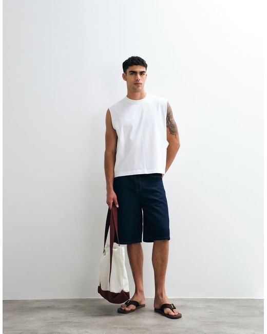 Abercrombie & Fitch White Premium Heavyweight Tank Top for men