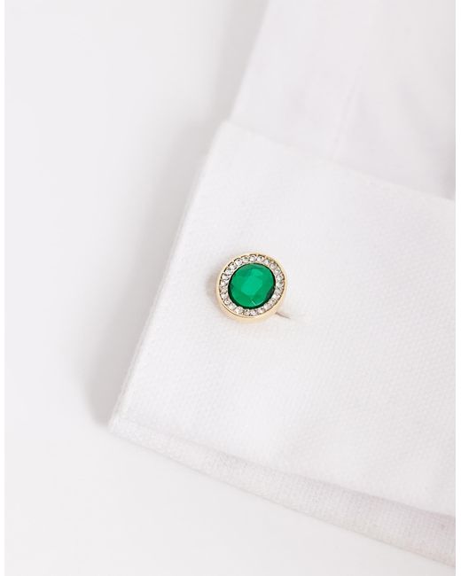ASOS – e manschettenknöpfe mit schmuckstein in Green für Herren