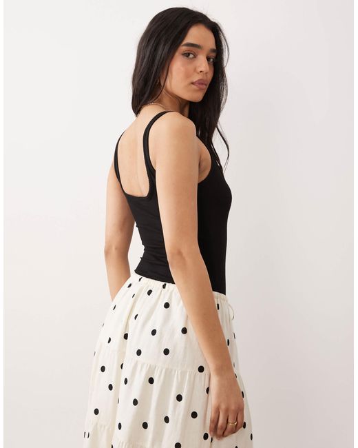 Body bordé Miss Selfridge en coloris Black